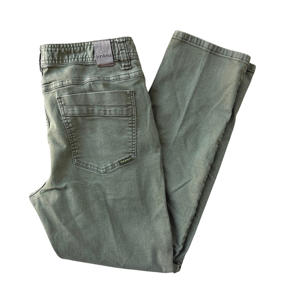 prAna Mens 34 Slim Fit Pants Olive Green Outdoor Hiking Utility Pants